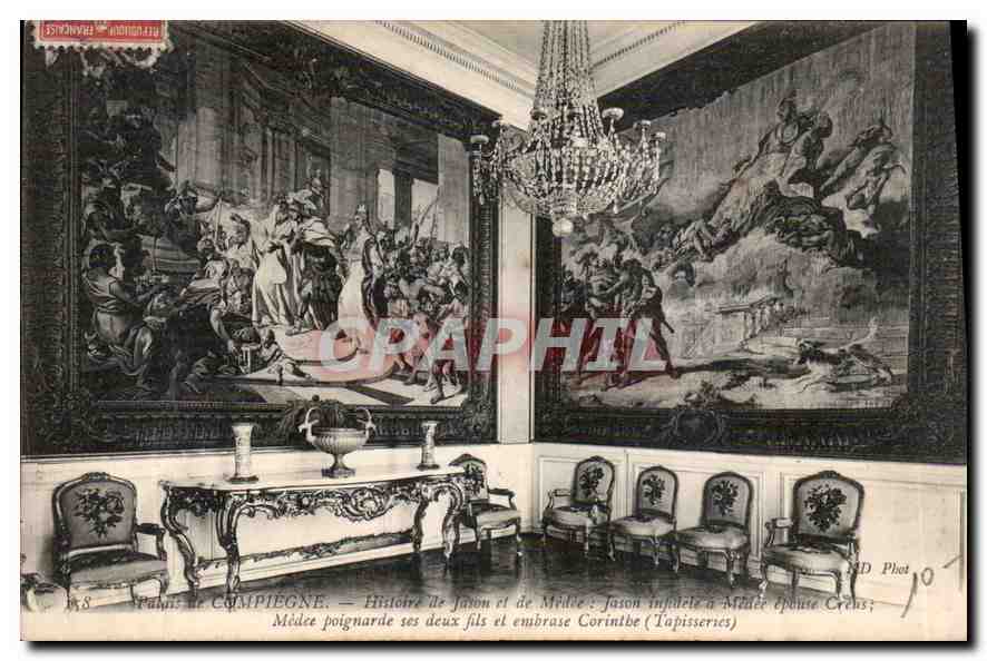 CPA Palais de Compiegne Histoire de Jason et de Medee Jason infidele a Medee epouse Creus Medee poig