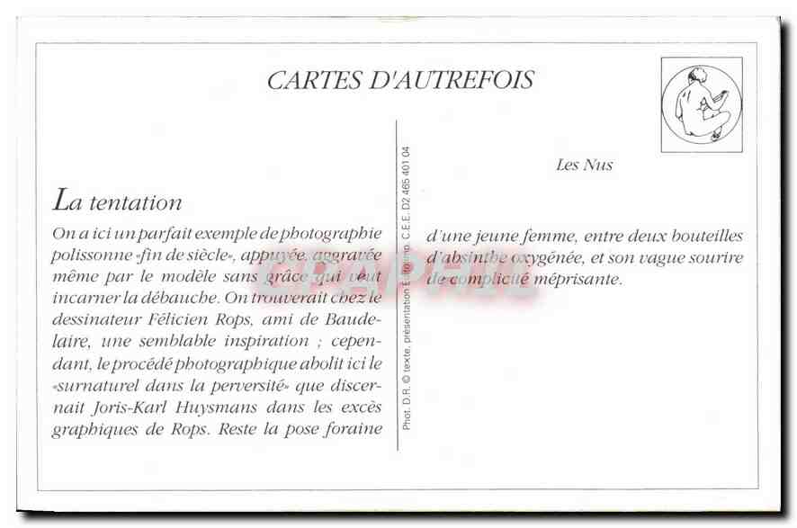 La tentation — Les Nus — Cartes d'Autrefois — Reverso