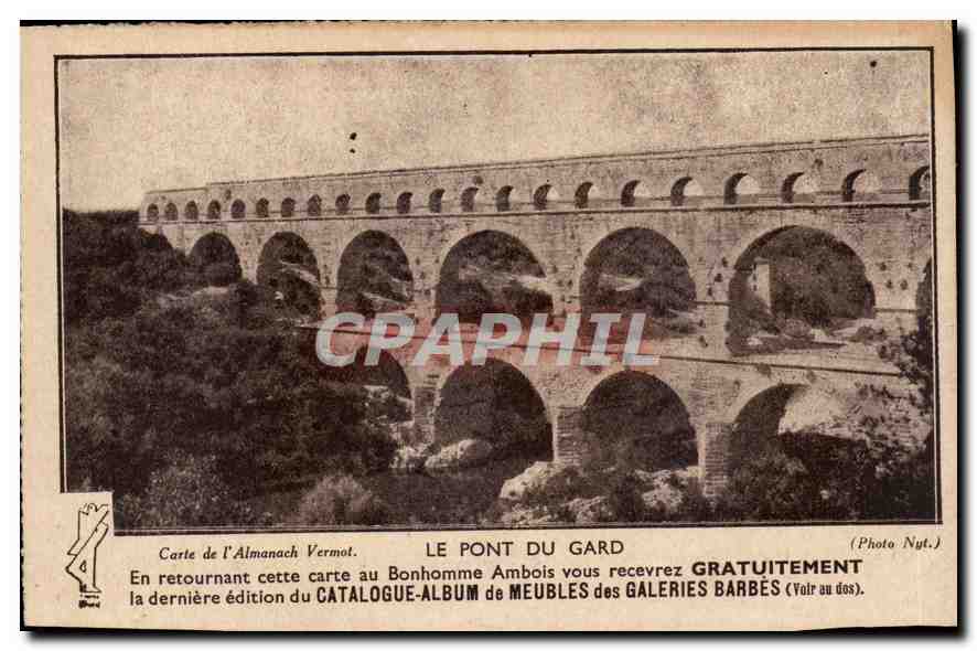 CPA Le Pont du Gard Galeries Barbes Meubles Bd Barbes Paris