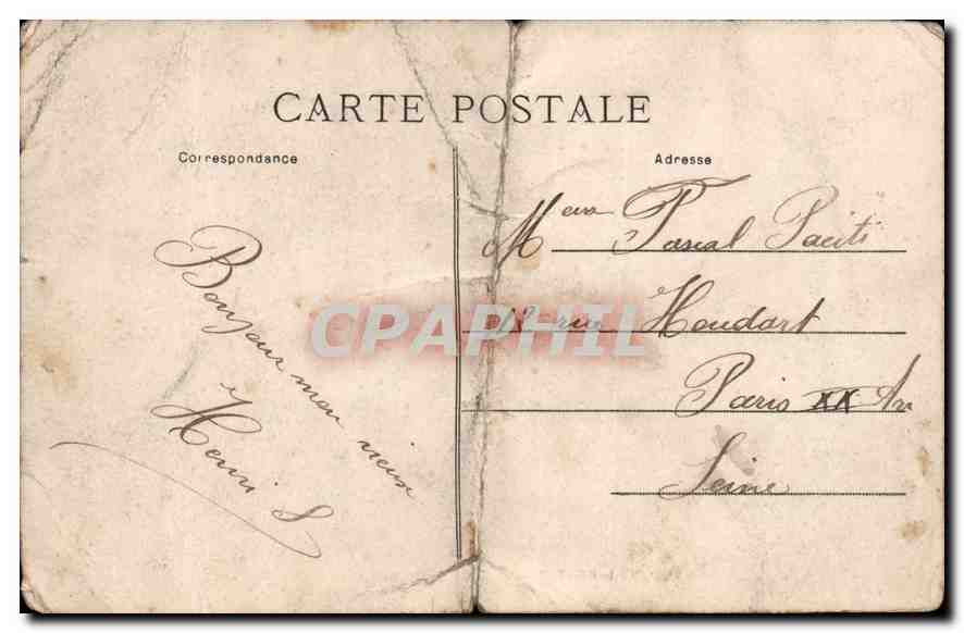 NOGENT-le-ROTROU — Die Ufer der Huisne — Edit. Jules Renoult n°392 — Rückseite