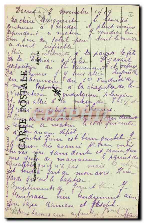 CPA Dreux Chapelle Saint Louis Tombeau des Enfants du Comte de Paris  — Verso