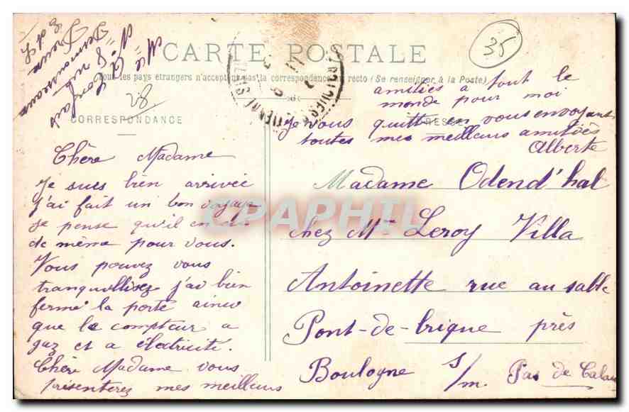 Dreux - Chapelle Saint-Louis — éditeur J. Follereau, n°1 — Rückseite