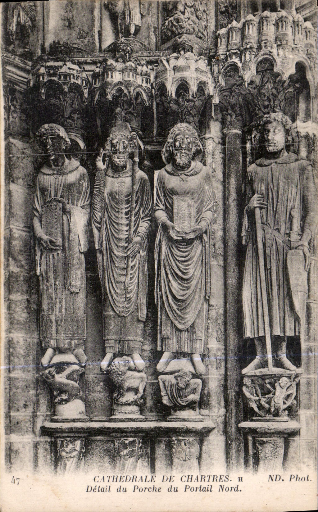 Cathédrale de Chartres — Détail du Porche du Portail Nord — ND. Phot. n°47