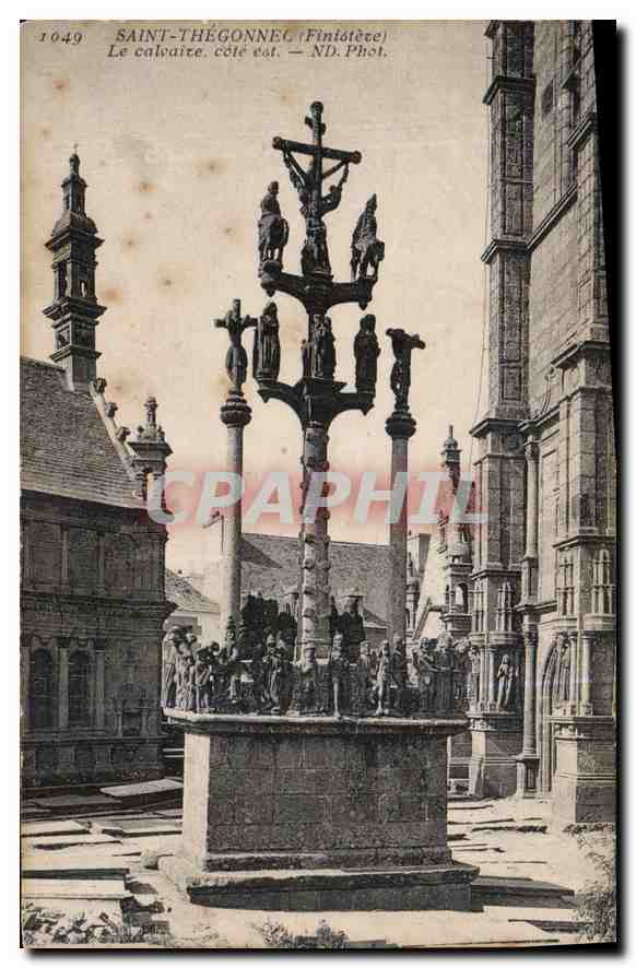 CPA Saint Thegonnec Finistere Le Calvaire cote est 