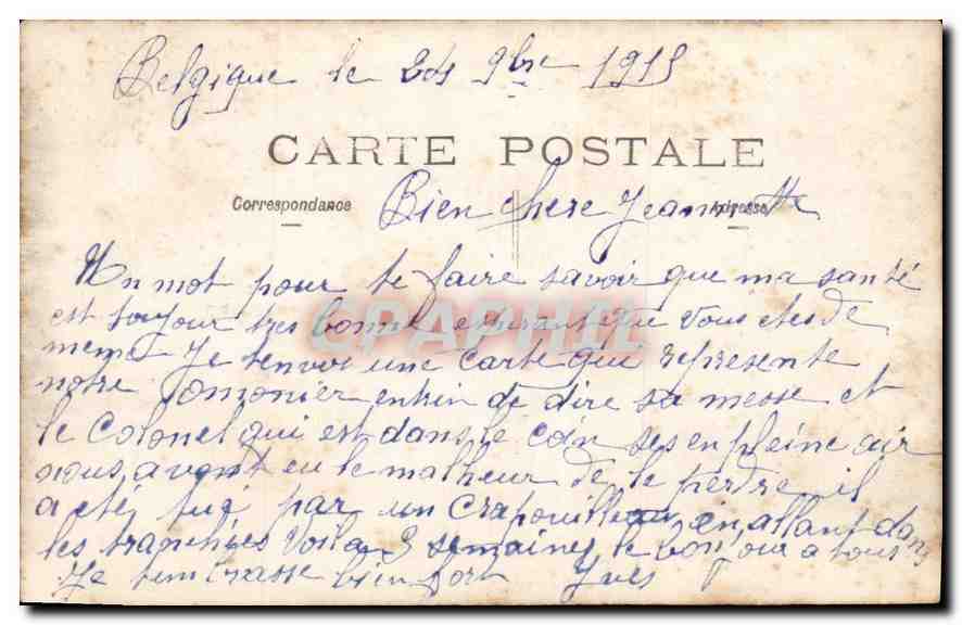 CARTE PHOTO Soldats Pretre Militaria — Rückseite