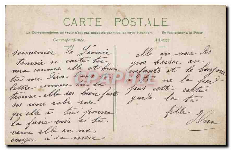 CARTE PHOTO Femme — Rückseite
