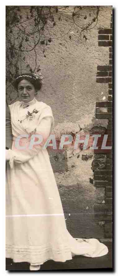 CARTE PHOTO Femme Mariage Soldat Militaria