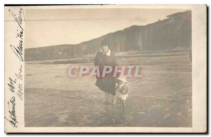 CARTE PHOTO Femme Enfant
