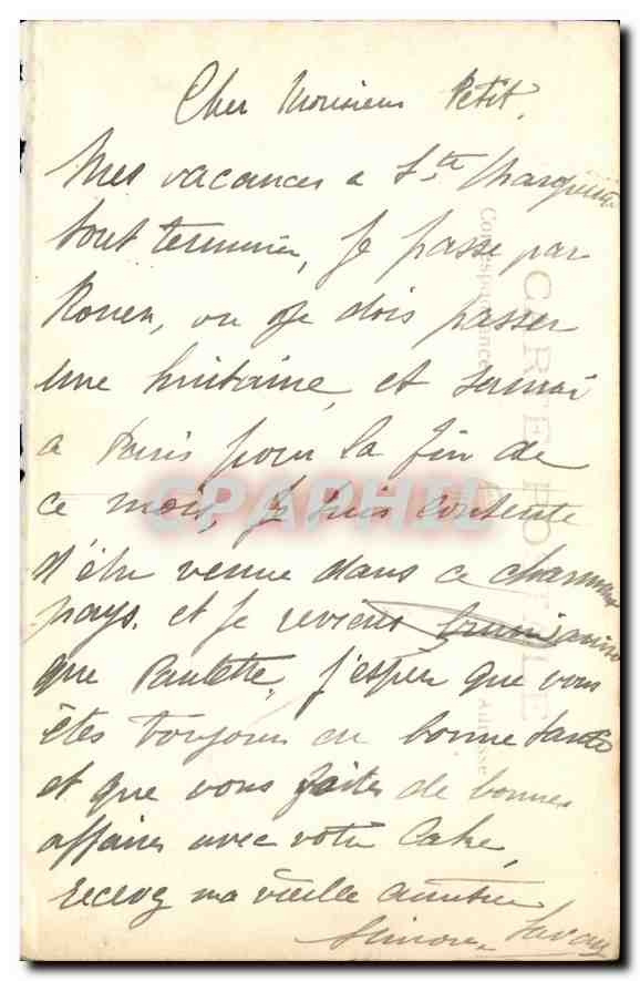 CARTE PHOTO Femme Enfant — Back