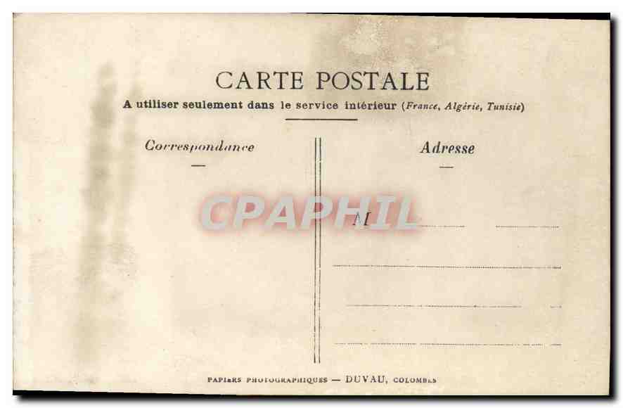 CARTE PHOTO Femme  — Verso