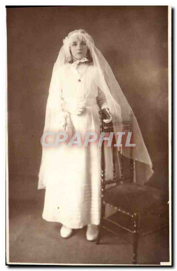 CARTE PHOTO Enfant Communiante