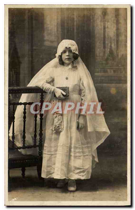 CARTE PHOTO Enfant Communiante