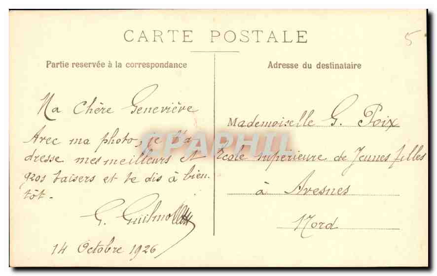 CARTE PHOTO Homme  — Back