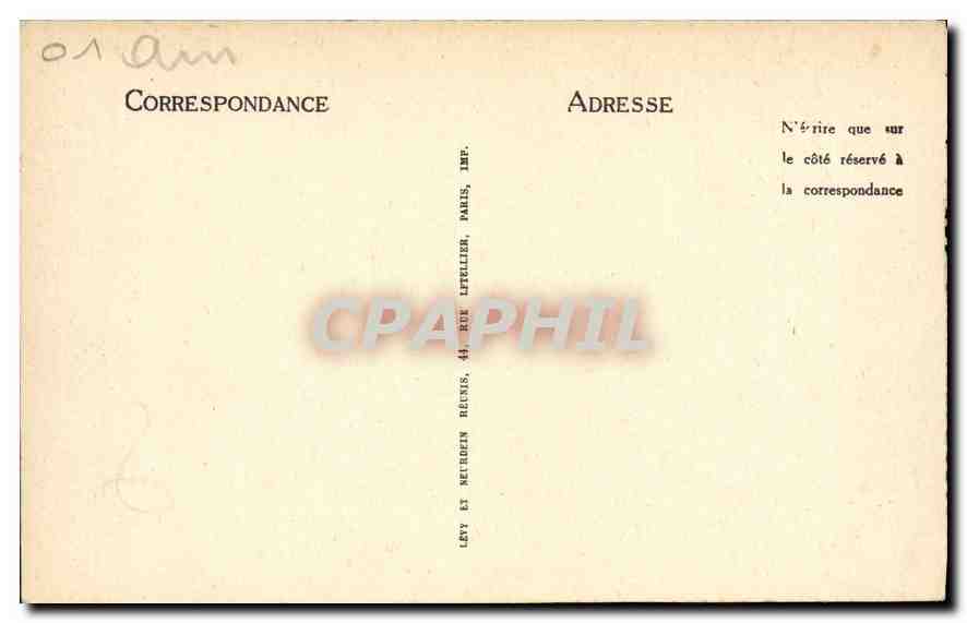 CPA Bourg Eglise de Brou Le Grand Portail  — Back