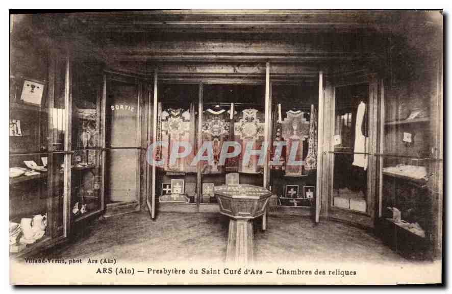 ARS (Ain) — Presbytère du Saint Curé d'Ars — Chambres des reliques