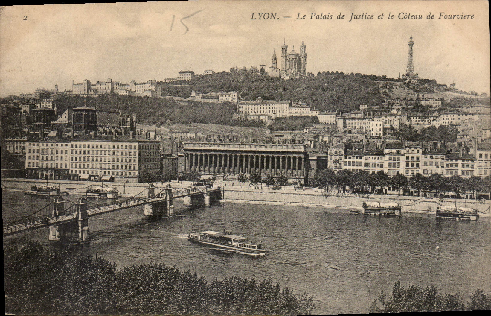 LYON — Le Palais de Justice et le Côteau de Fourvière — Éditeur non identifié, n° de série 2