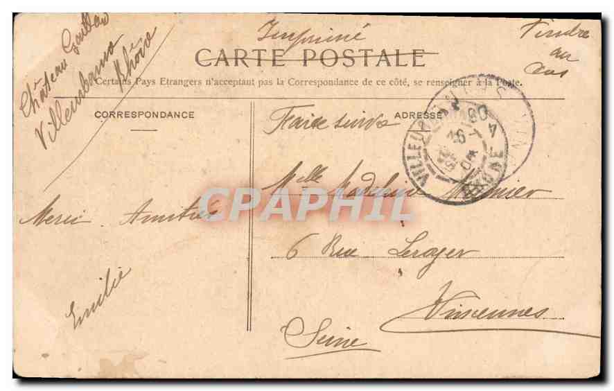 CPA Lyon Buste de J Soulary Place Saint Clair  — Verso