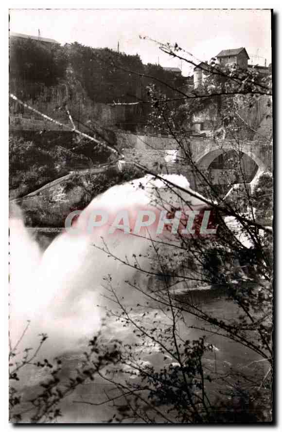CPM Genissiat Ain La cascade de derivation des eaux du grand barrage 