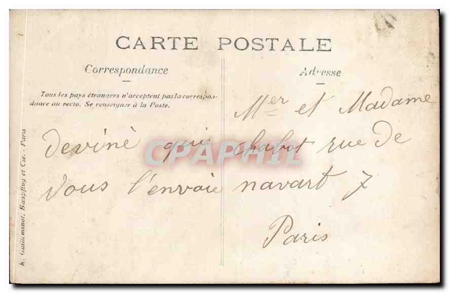 CARTE PHOTO Femme Chat — Back