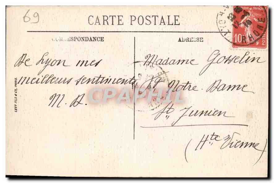 CPA Lyon Le Palais des Arts  — Verso