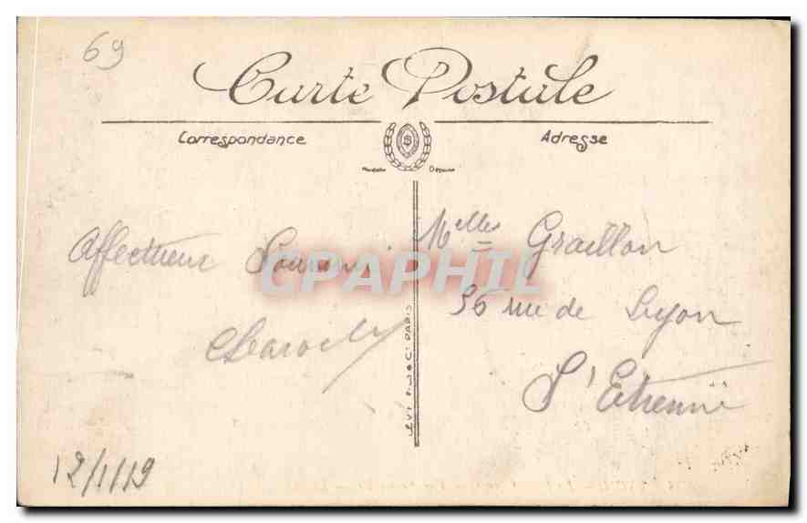 CPA Lyon La Place Carnot Vue d'ensemble  — Verso