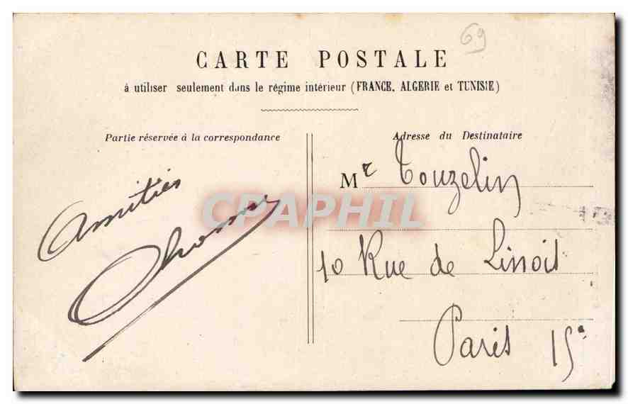 CPA Lyon Eglise de Serin  — Verso