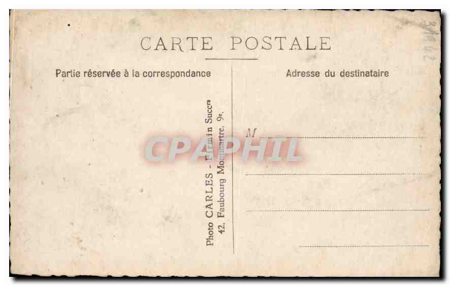 CARTE PHOTO Communiant Enfant — Verso
