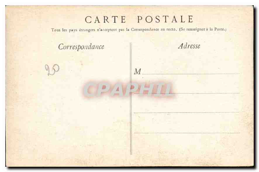 CPA Lourdes Fort pris de la Basilique  — Verso
