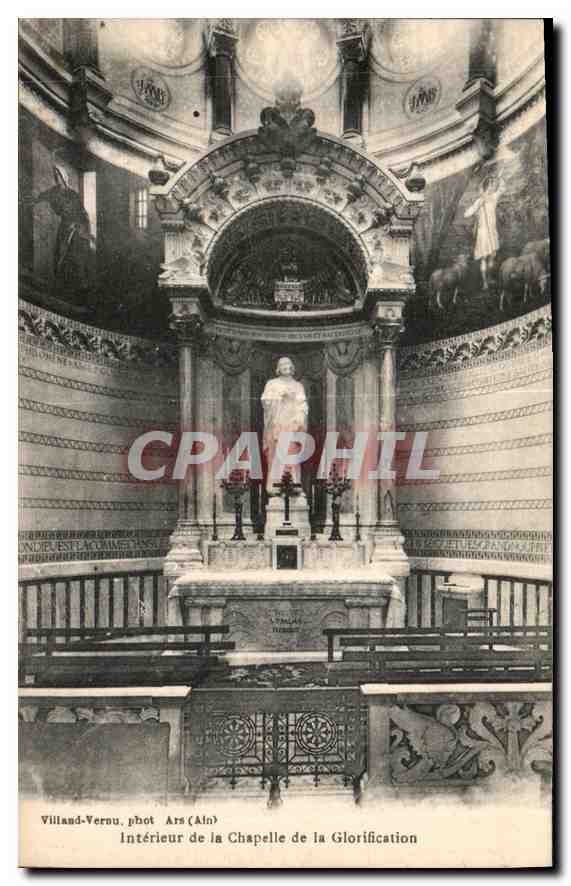 CPA Villand Vernu Ard Ain Interieur de la Chapelle de la Glorification 