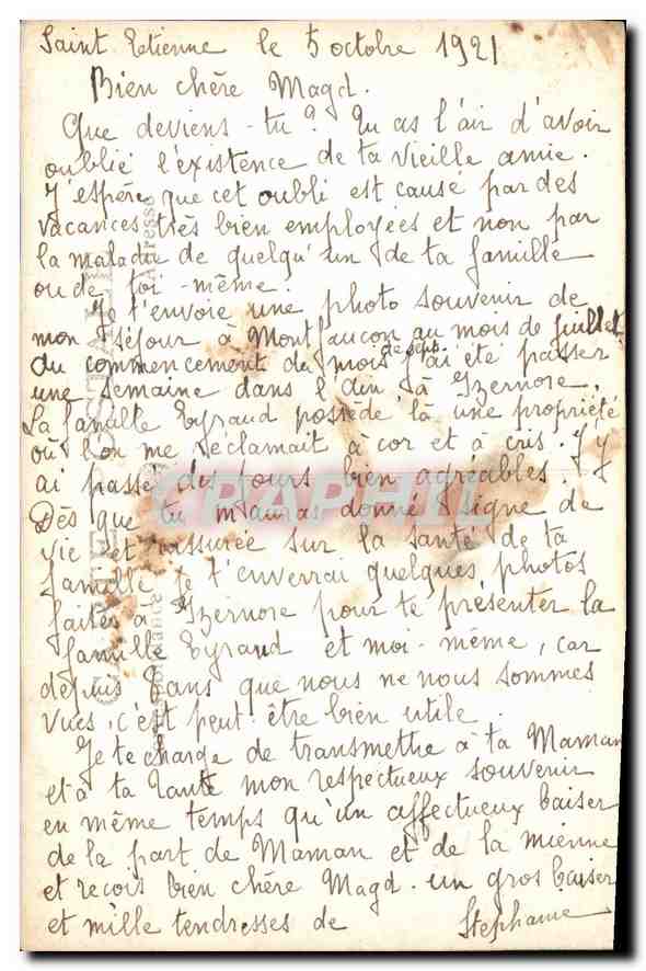 CARTE PHOTO Calvaire — Rückseite