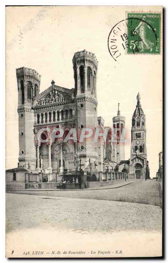 CPA Lyon de ND de Fourviere La Facade 