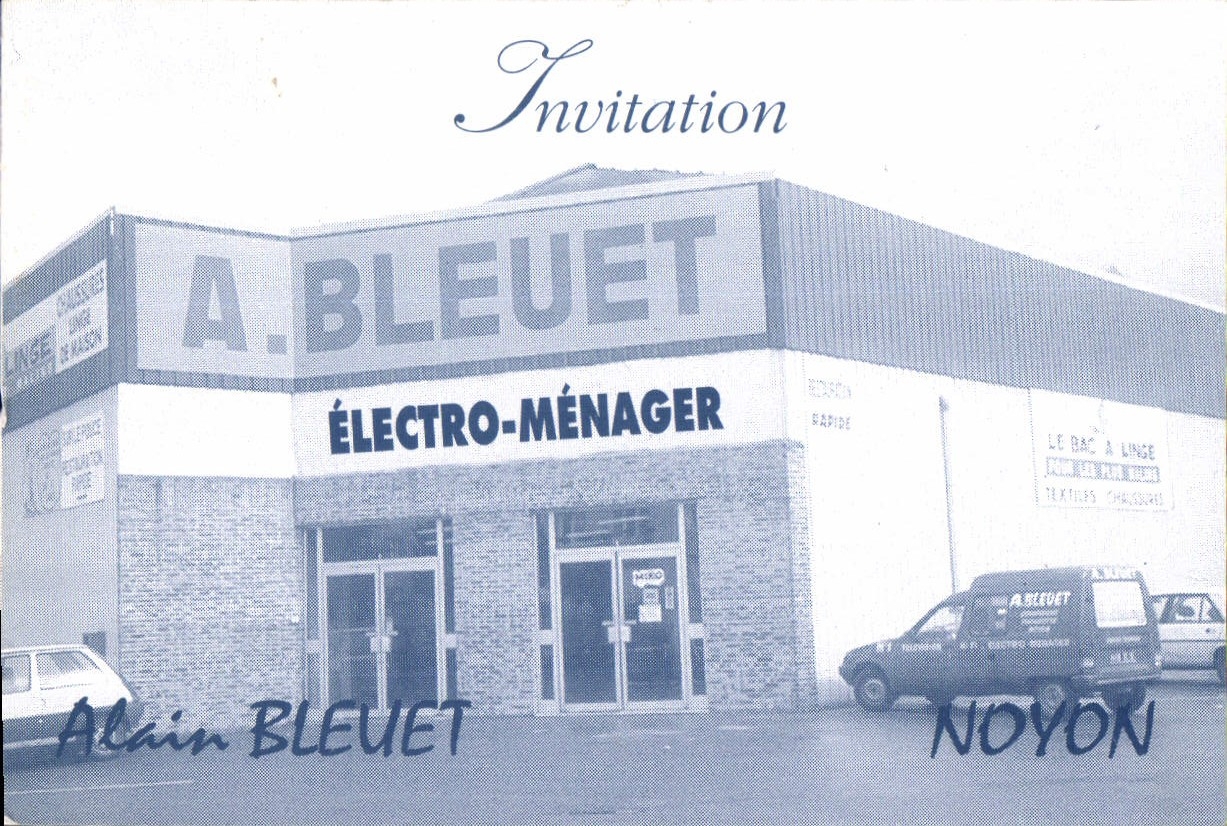Carte de visite Alain Bleuet Noyon Electromenager