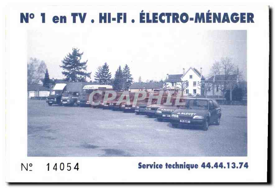 Carte de visite Alain Bleuet Noyon Electromenager — Rückseite