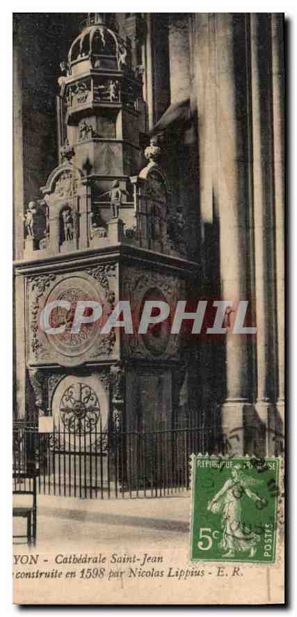 CPA Lyon Cathedrale Saint Jean L'horloge astronomique