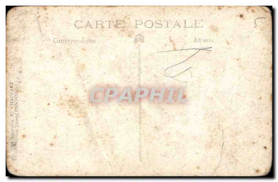 CARTE PHOTO Femmes Pontoise — Verso
