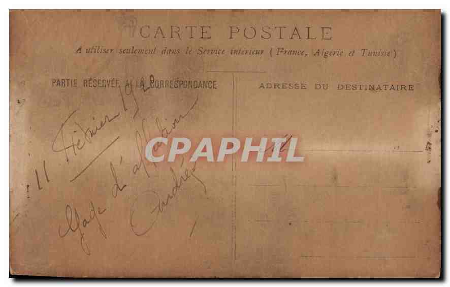 CARTE PHOTO Femme — Verso