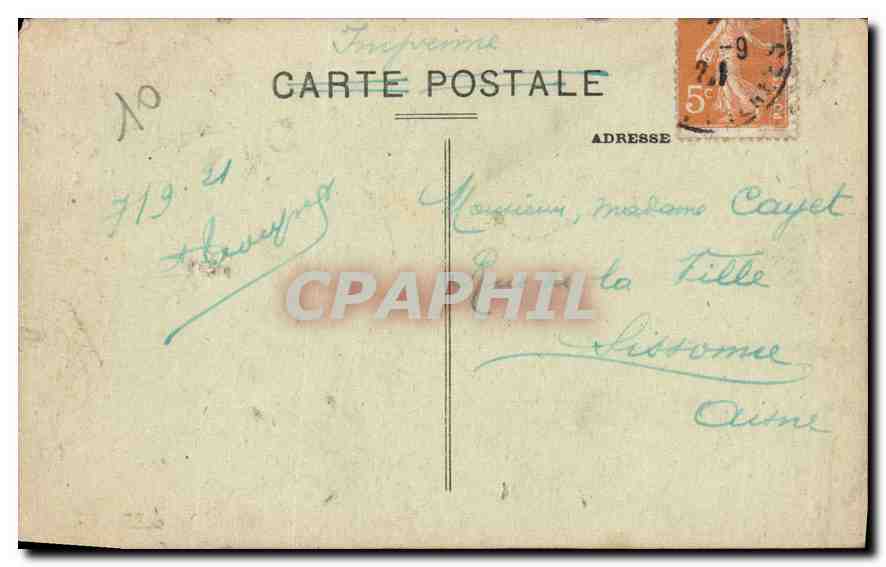 CPA Les Pyrenees Lourdes Le Chateau Fort et la Ville  — Verso