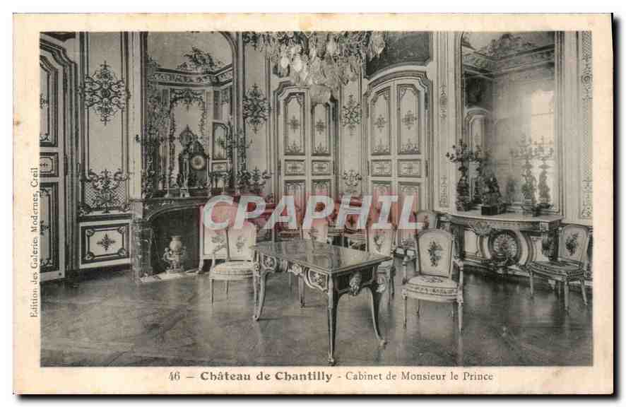 CPA Chateau de Chantilly Cabinet de Monsieur le Prince 
