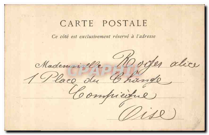 CPA Chateau de Compiegne Salon de Famille  — Rückseite