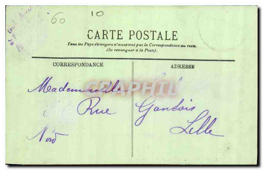 CPA Compiegne La Place du Chateau  — Rückseite