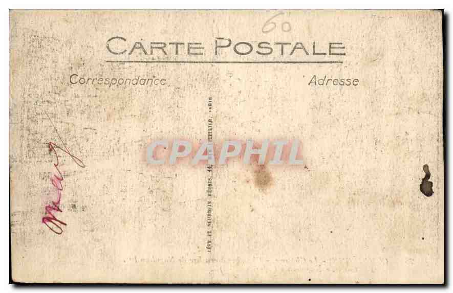 CPA Compiegne Le Chateau Chambre a coucher de Napoleon  — Rückseite