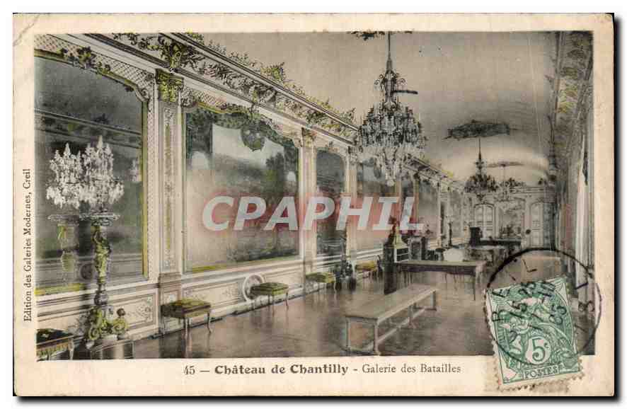 CPA Chateau de Chantilly Galerie des Batailles 
