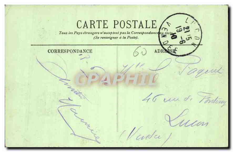 CPA Chantilly Le Chateau L'Entree et le Pont Levis  — Rückseite