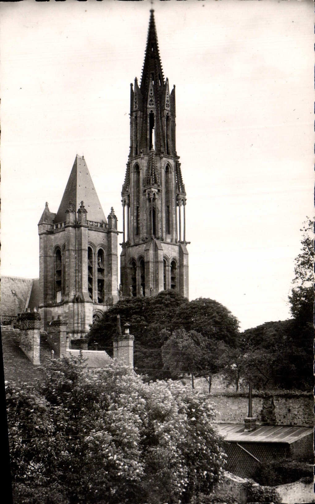 CPA Senlis Oise La Cathedrale et les Jardins du Chateau 