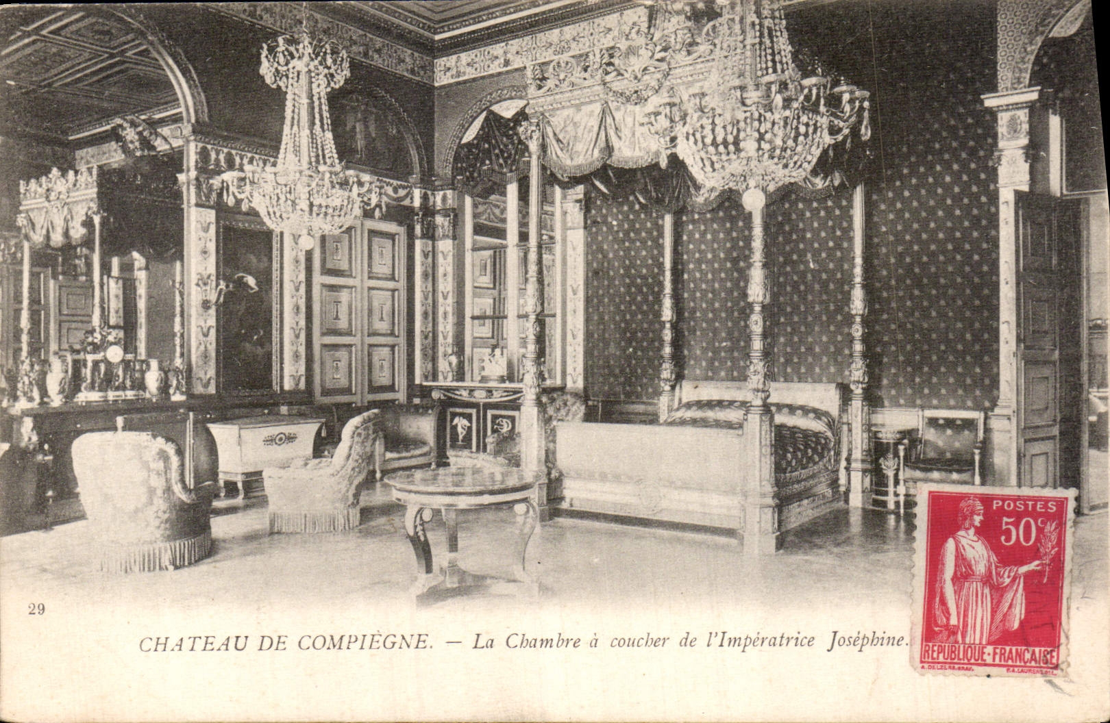Schloss Compiègne — Das Schlafzimmer der Kaiserin Joséphine — Verlag nicht sichtbar, Nr. 29