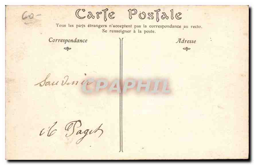 CPA Compiegne L'Hotel de Ville  — Rückseite