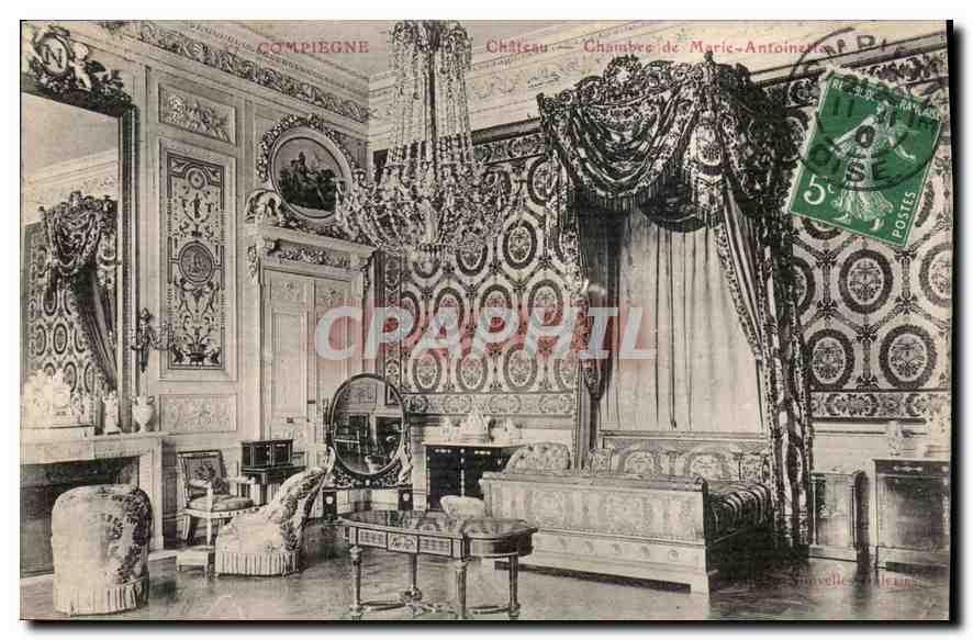 CPA Compiegne Chateau Chambre de Marie Antoinette 