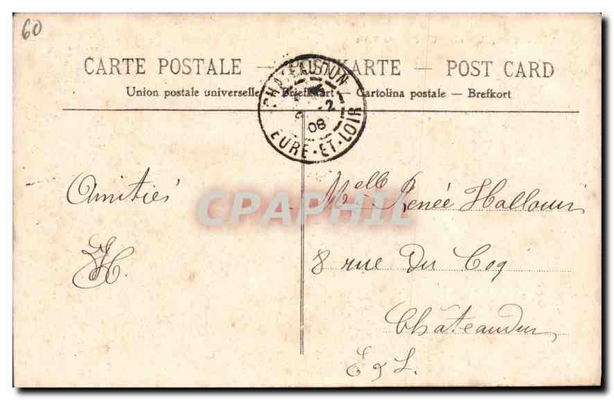 CPA Compiegne L'Hotel de Ville  — Rückseite