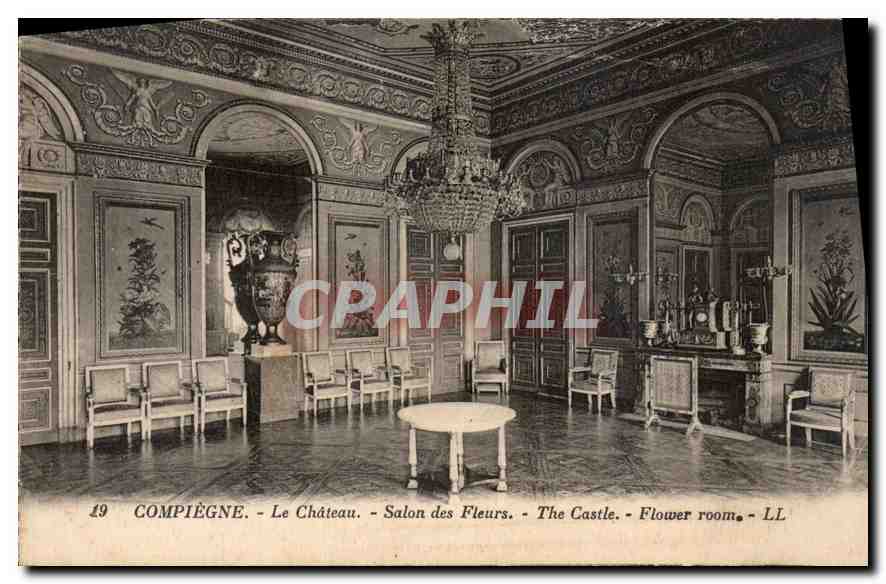 CPA Compiegne Le Chateau Salon des Fleurs 