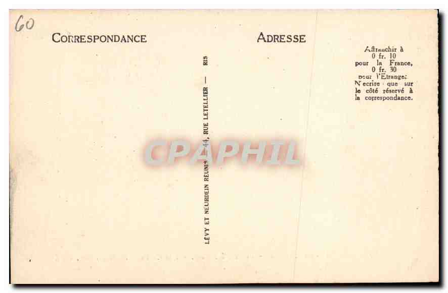 CPA Compiegne Le Chateau Salon des Fleurs  — Rückseite